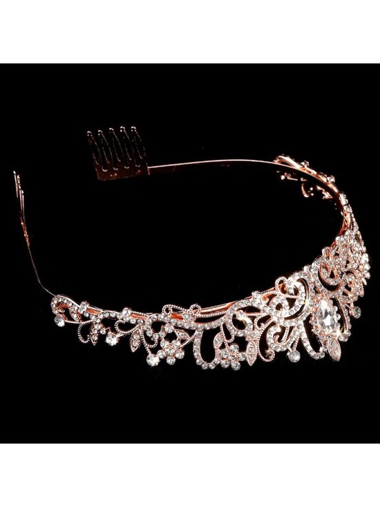 Elegant Crystal Tiara Crown for Women & Girls - Bridal, Prom, Birthday Headband main image 6